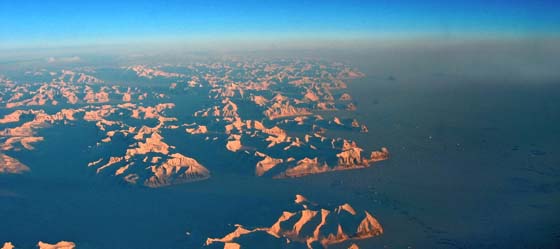 Flying over Greenland